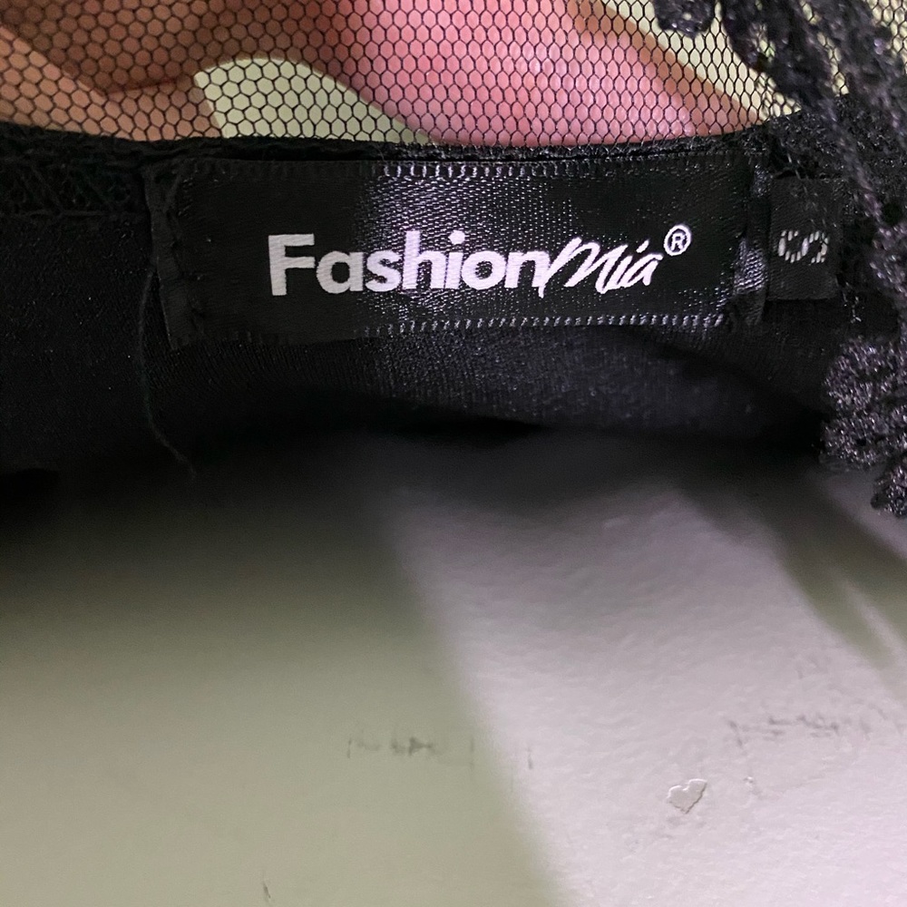 Elegant Black Fashin Mia Sheer Dress - Picture 3 of 5